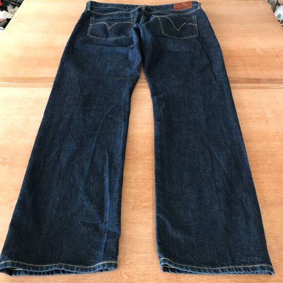 Levi's Made & Crafted Ruler Straight Jeans Men 36x31 Blue Button Fly Mid Rise - Picture 2 of 13